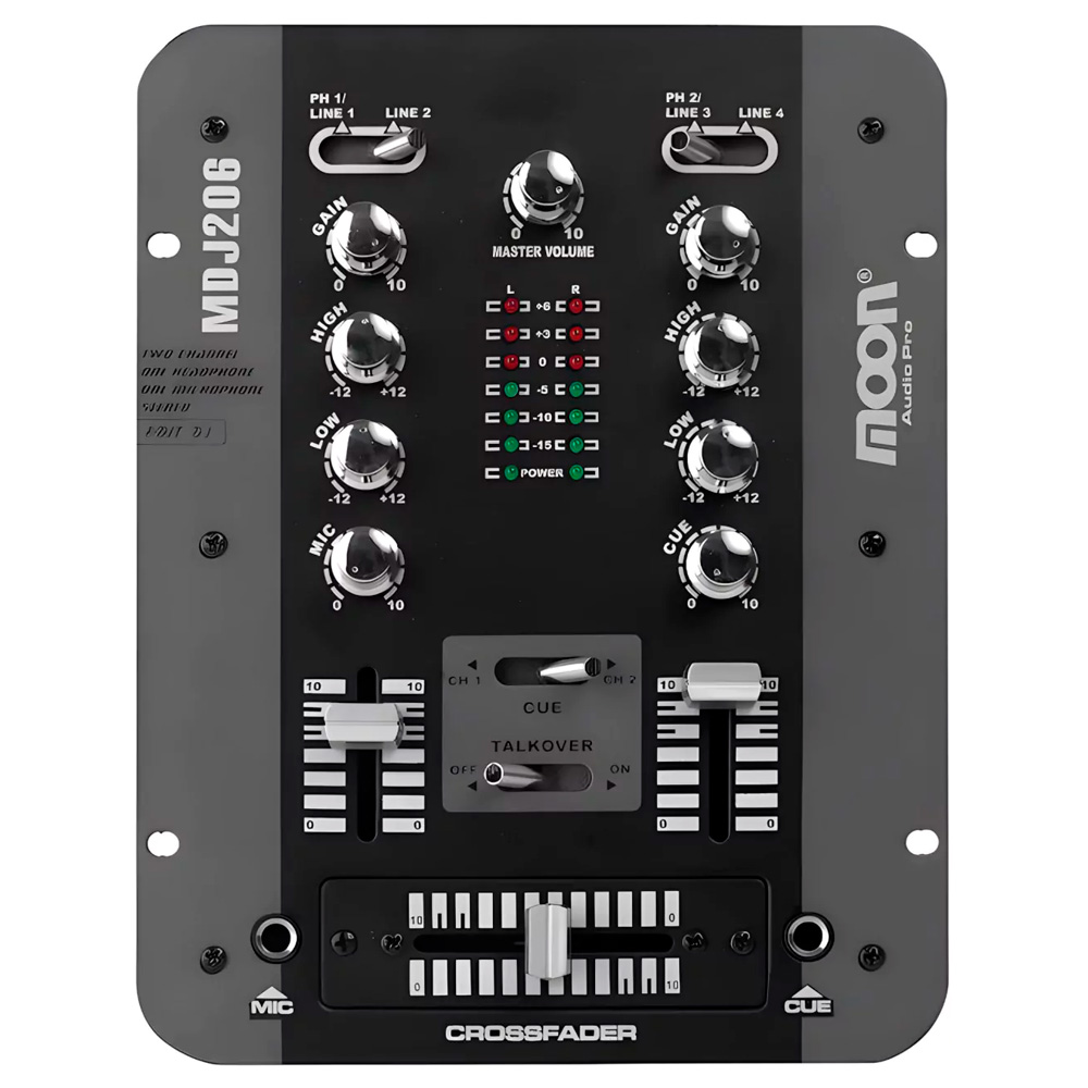 Mixer 2 Canales Estéreo Moon Mdj206