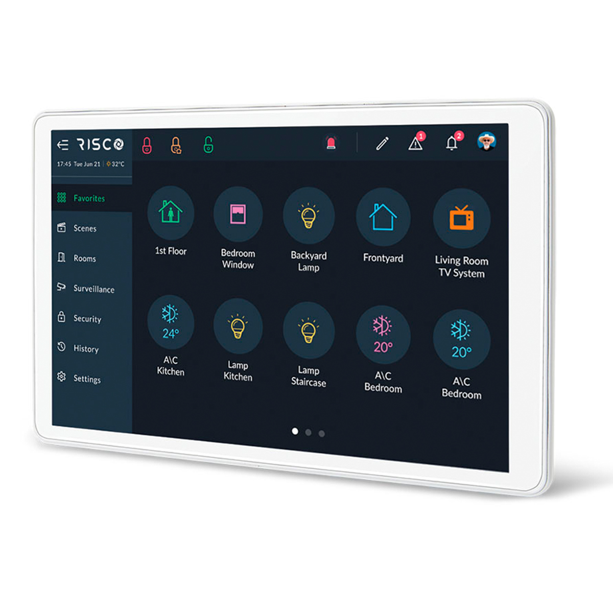 Teclado Controlador Smart Domotica Tactil 8p Riscontrol - Imagen 2