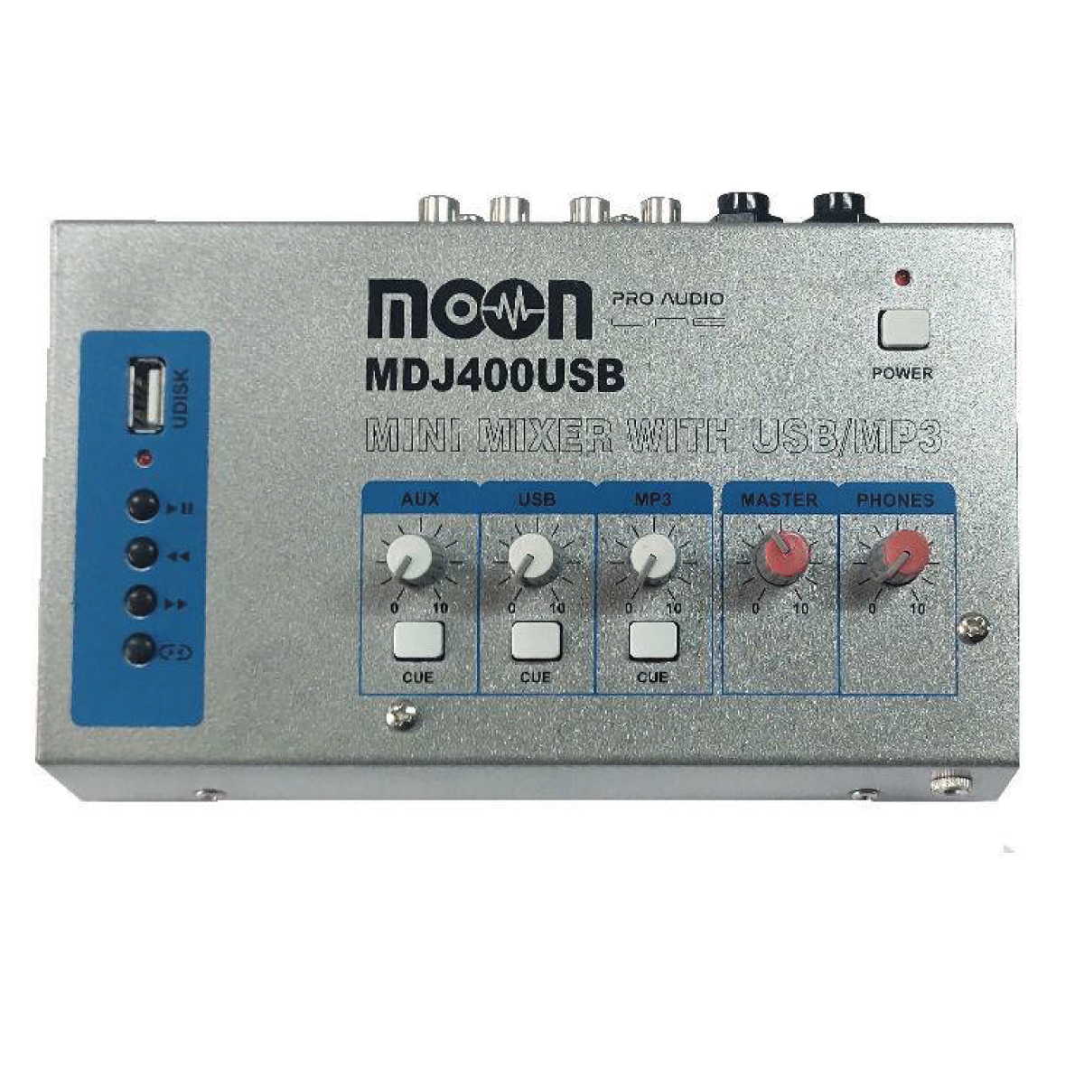 Mixer 4 Canales Usb Mp3 Moon Mdj400usb